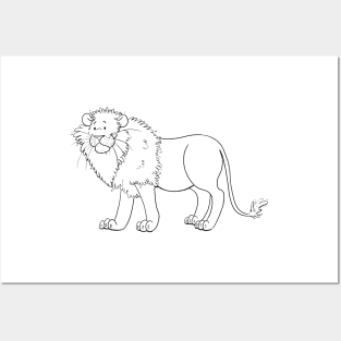 Lion - Line Art Posters and Art